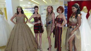 Diyarbakır’da ‘Çuvaldan gelinlik’ tasarımı görenleri şaşırttı 