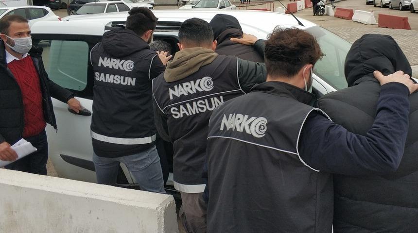 Samsun&rsquo;da uyuşturucu ticaretinden 2 kişi tutuklandı, 3 kişi serbest