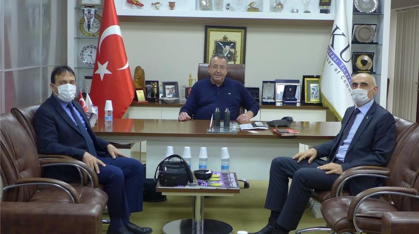 Aydın Sanayi ve Teknoloji M&uuml;d&uuml;r&uuml; KUTO Başkanı Akdoğan ile g&ouml;r&uuml;şt&uuml;