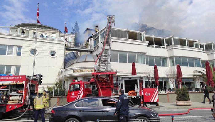 Baltalimanı Polis Evi'nin çatısında korkutan yangın