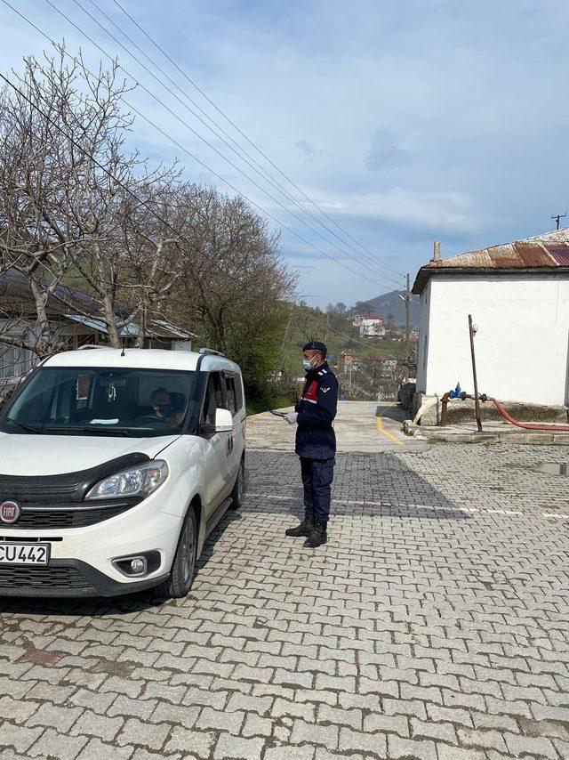 Samsun’da jandarmadan korona denetimi