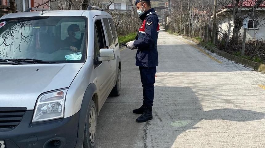 Samsun&rsquo;da jandarmadan korona denetimi