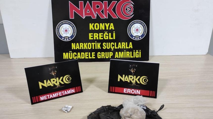 Konya&rsquo;da uyuşturucu operasyonu: 2 g&ouml;zaltı
