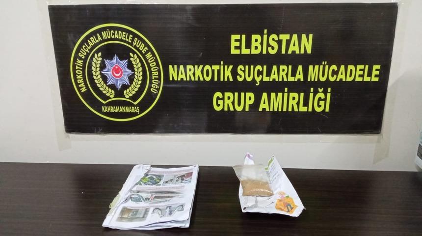 Elbistan&rsquo;da uyuşturucu operasyonunda 1 tutuklama