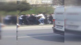 Kısıtlama gününde şaşırtan görüntüler! Düğün konvoyunda kavgaya tutuştular