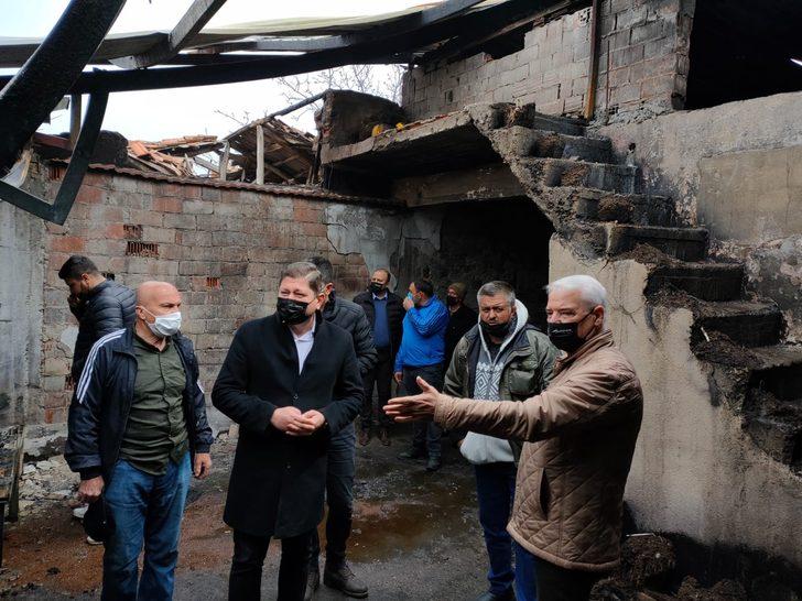 Saruhanlı Belediyesi yangın bölgesinde G1