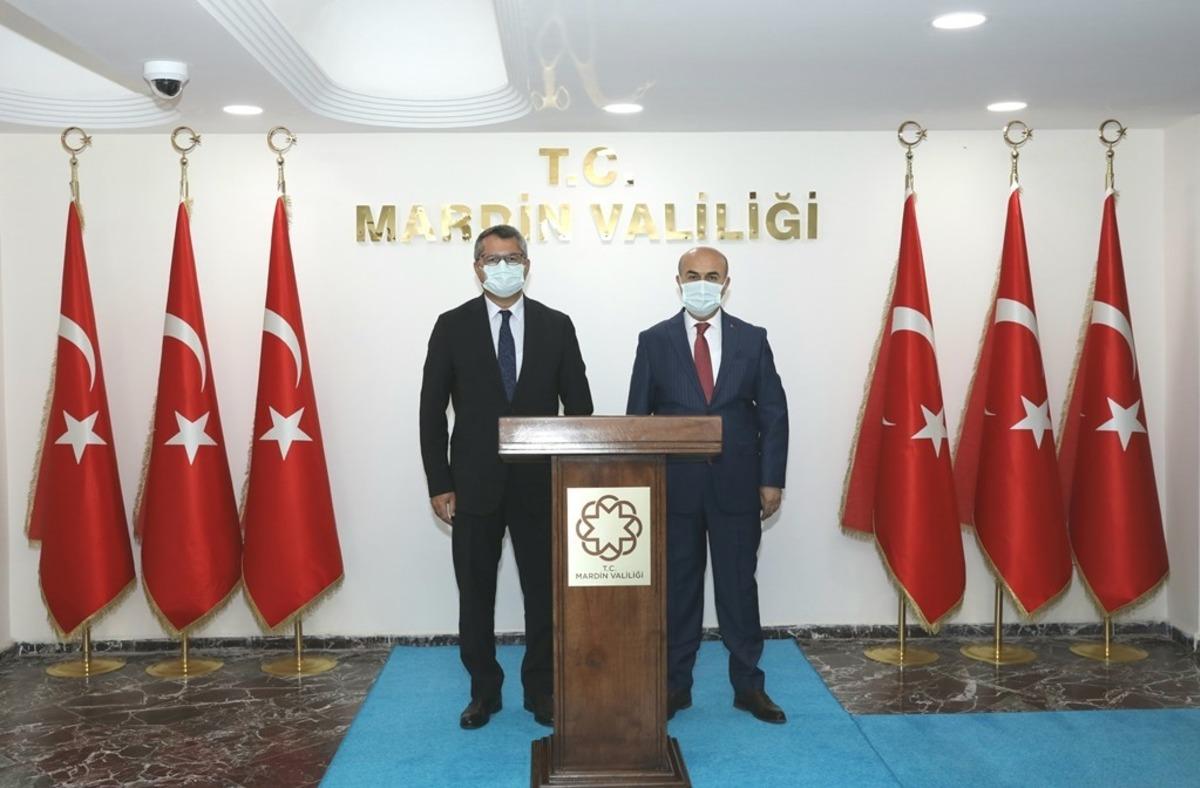 Azerbaycan Ankara B&uuml;y&uuml;kel&ccedil;isi Hazar İbrahim, Vali Demirtaş ile bir araya geldi