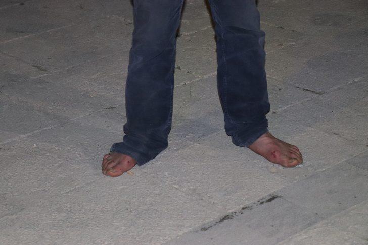 Ayakkabısına kadar gasp edildi, 1 kilometre boyunca yardım eli aradı G3