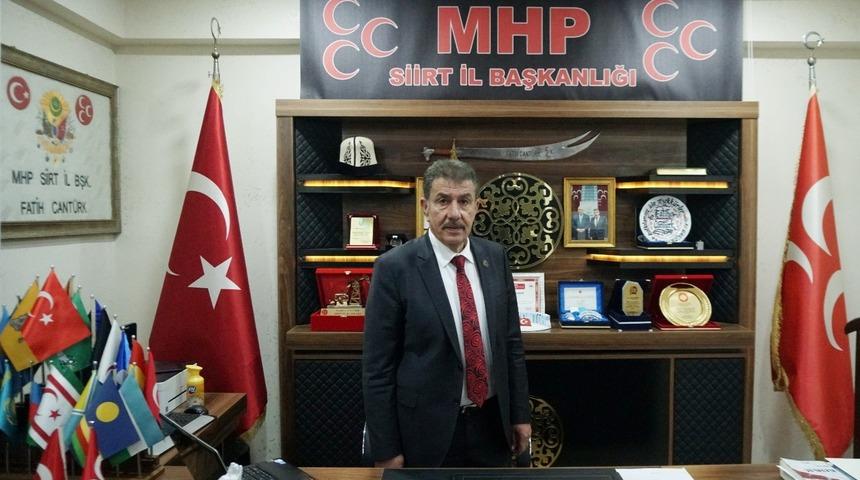 MHP Siirt İl Başkanı Cant&uuml;rk: "Karşınızda eski T&uuml;rkiye yok, haddinizi bilin"