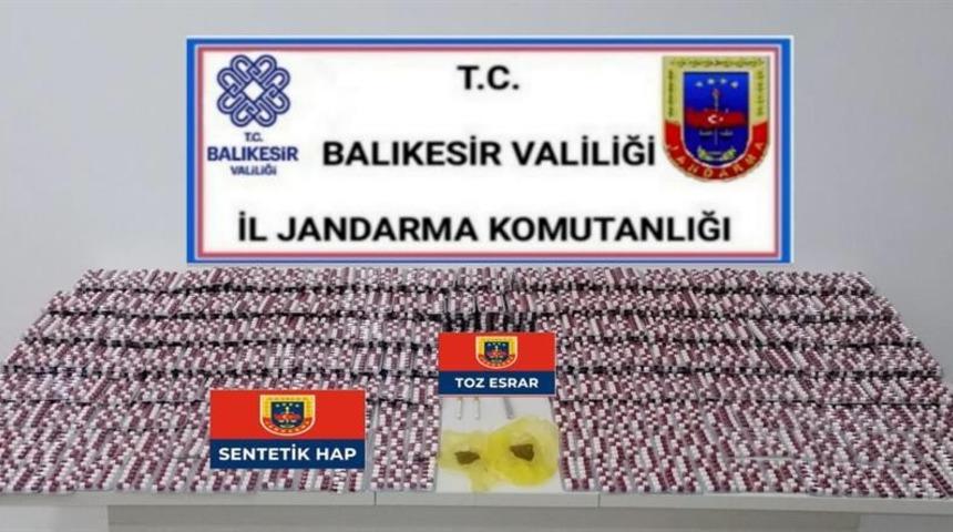 Balıkesir&rsquo;de jandarmadan 6 ş&uuml;pheliye uyuşturucu operasyonu