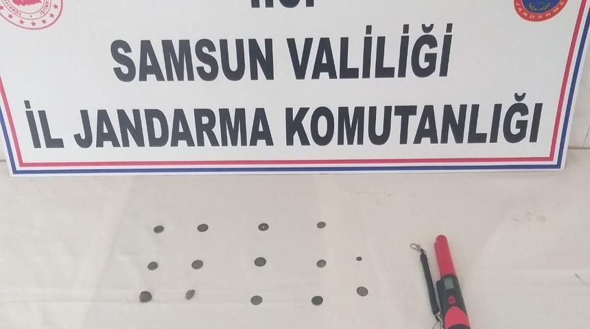 Bafra’da 19 tarihi sikke ele geçirildi