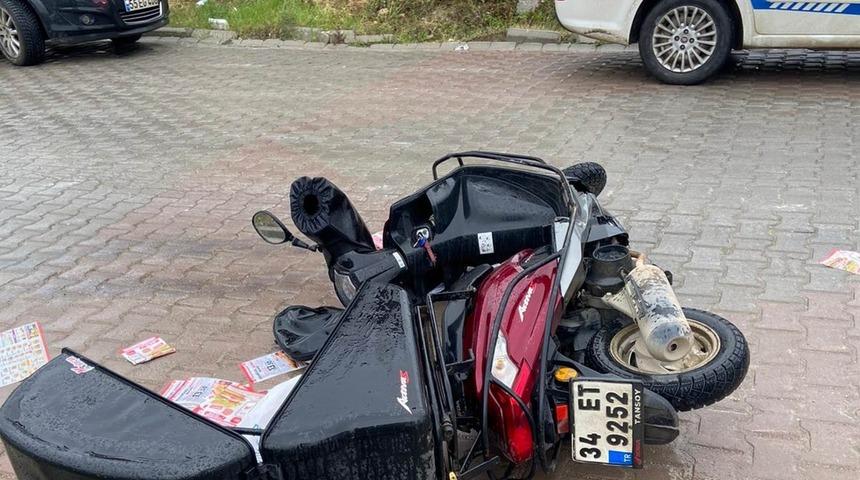 Samsun&rsquo;da motosiklet devrildi: 1 yaralı