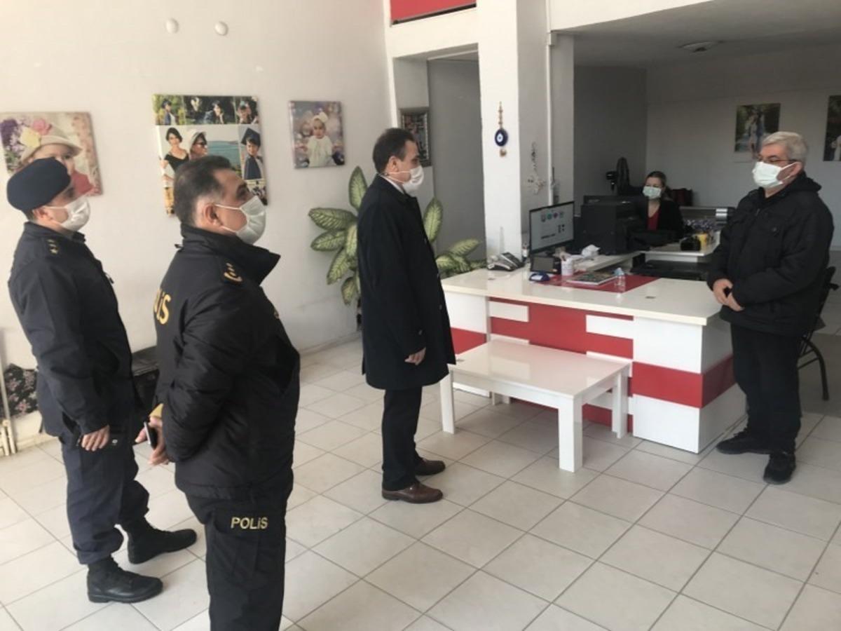 Burhaniye kaymakamı Memiş,  dinamik denetime katıldı