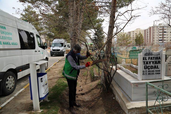 Van’daki mezarlıklarda bahar temizliği G4