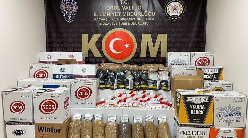 Ordu&rsquo;da ka&ccedil;ak t&uuml;t&uuml;n mamul&uuml; satışı yapan iş yerlerine baskın