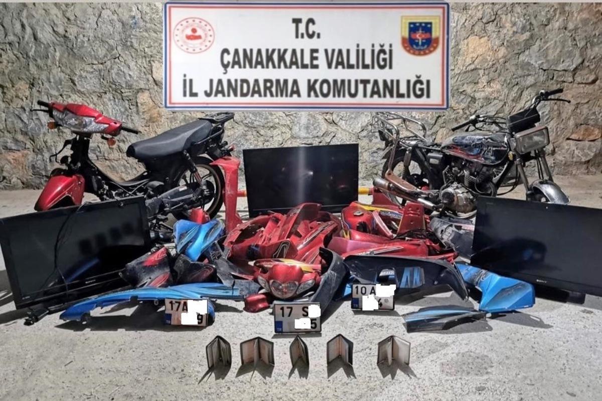 &Ccedil;anakkale&rsquo;de motosiklet hırsızlığı: 2 g&ouml;zaltı