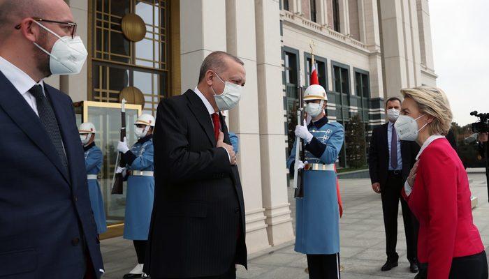 Cumhurbaşkanı Recep Tayyip Erdoğan, AB heyeti ile görüştü