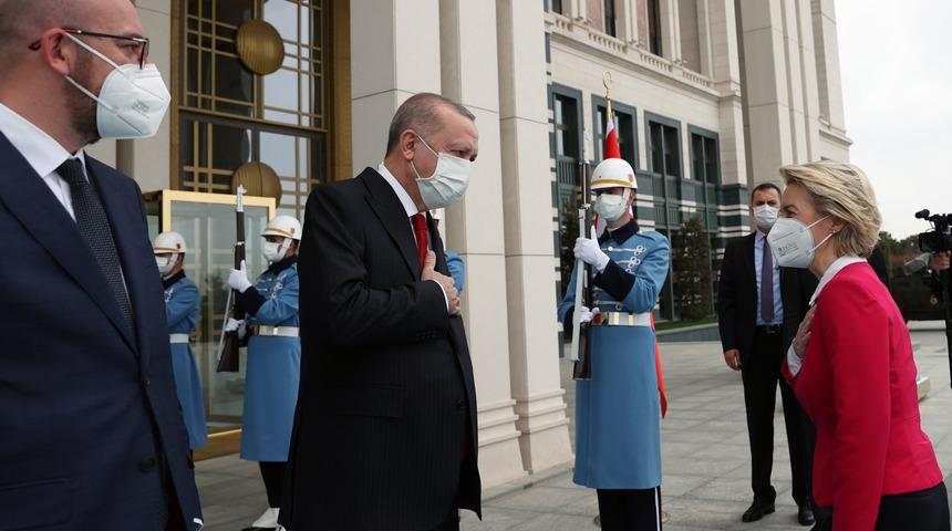 Cumhurbaşkanı Recep Tayyip Erdoğan, AB heyeti ile görüştü