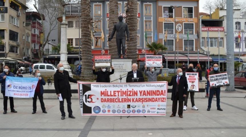 Bandırma’da STK’lardan 104 emekli amiralin bildirisine tepki