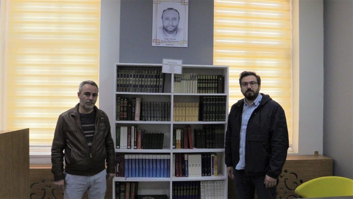 Fazlı &ouml;ğretmenin adı k&uuml;t&uuml;phanede yaşatılıyor