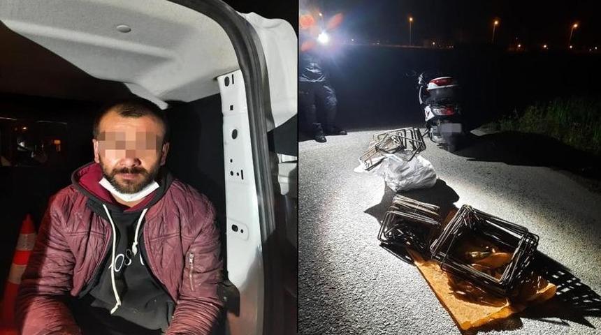 Motosikletli hırsız zanlısı kovalamacayla yakalandı