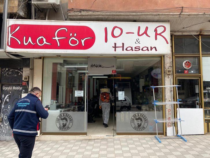 Berber ve kuaföler dezenfekte ediliyor G2