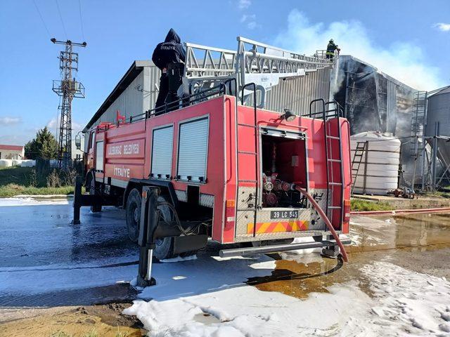 Kırklareli’nde hayvan çiftliğinde yangın