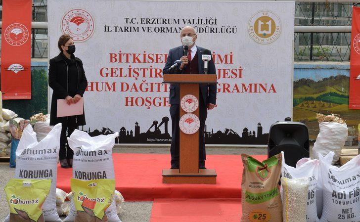 Erzurum’da çiftçilere yem bitkisi tohumu dağıtıldı G4
