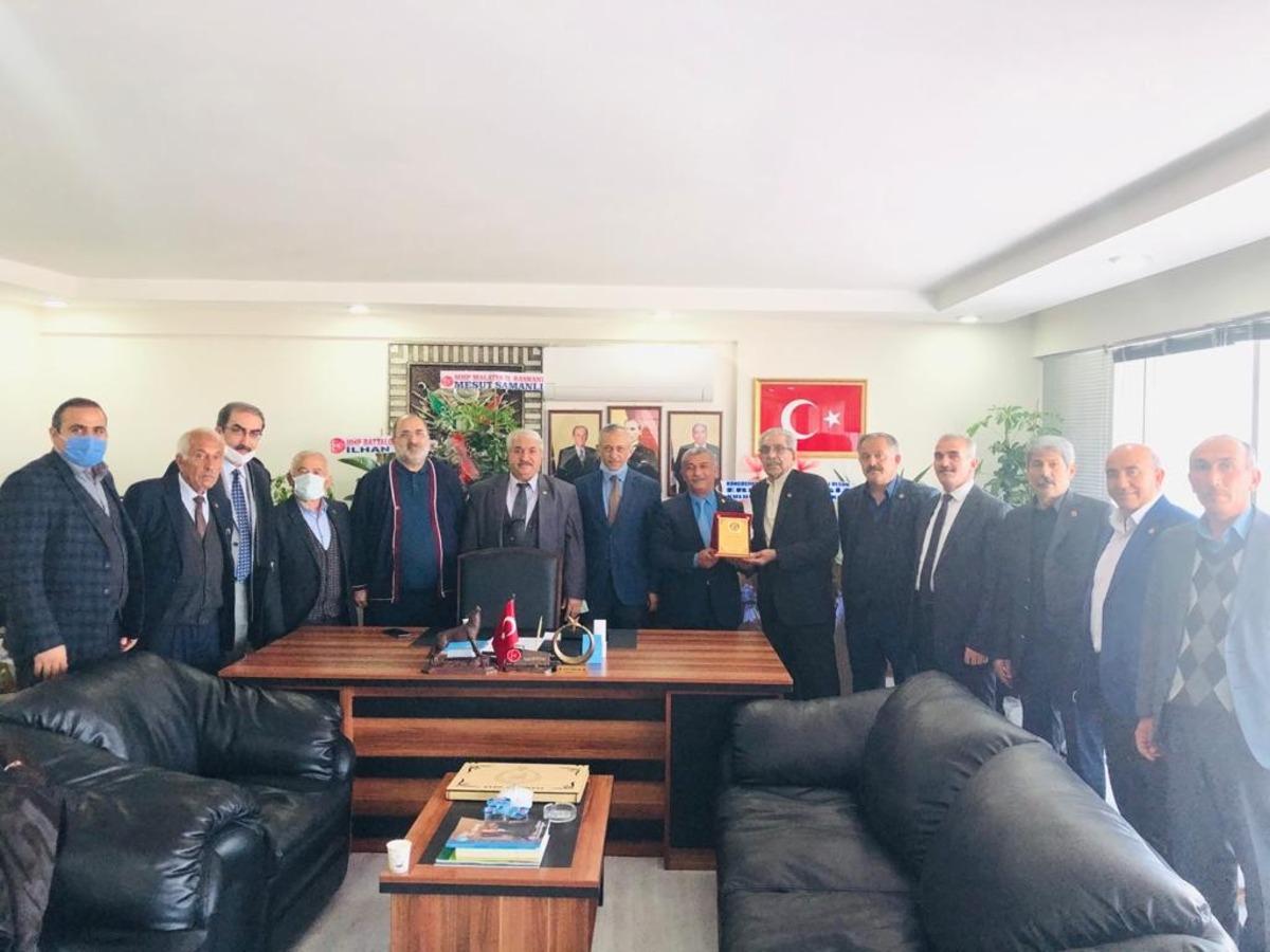 Muhtar Derneklerinden G&ouml;n&uuml;ltaş&rsquo;a hayırlı olsun ziyareti