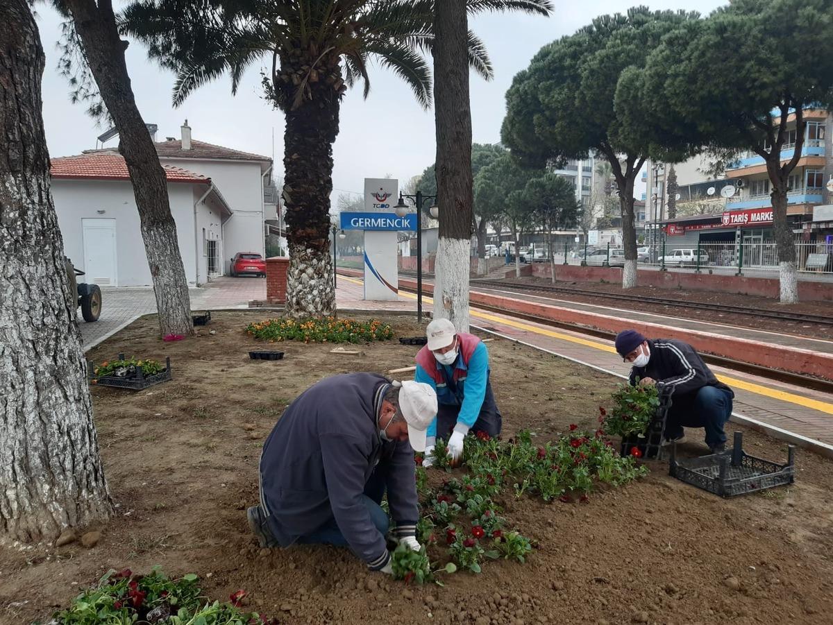 Germencik Belediyesi kent estetiğine y&ouml;nelik &ccedil;alışmalarını s&uuml;rd&uuml;r&uuml;yor