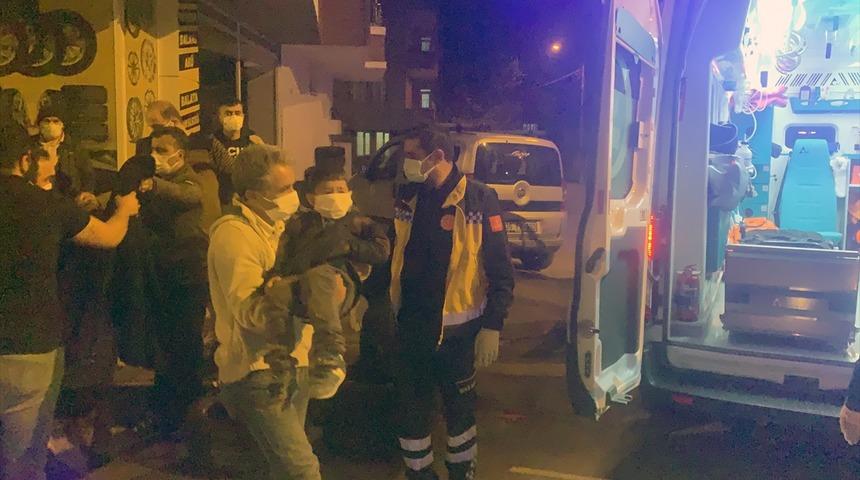 Adıyaman'da devrilen motosikletteki anne ve 2 çocuğu yaralandı