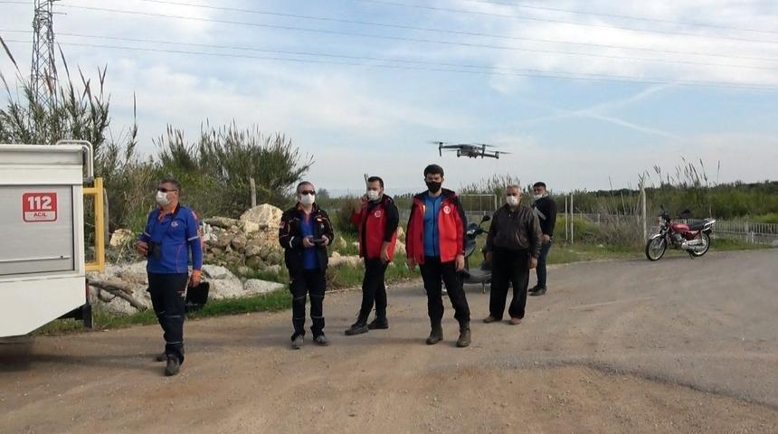 Drone destekli arama sonu&ccedil; verdi, yaşlı adam sağ bulundu