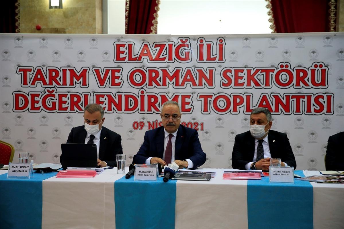 Bakan Yardımcısı Tun&ccedil;, Elazığ'da Tarım ve Orman Sekt&ouml;r&uuml; Değerlendirme Toplantısı'nda konuştu: