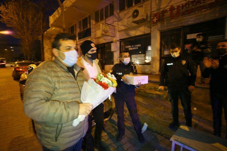 Kırklareli'nde kavga ihbarına giden polis ekiplerine sürpriz kutlama G2