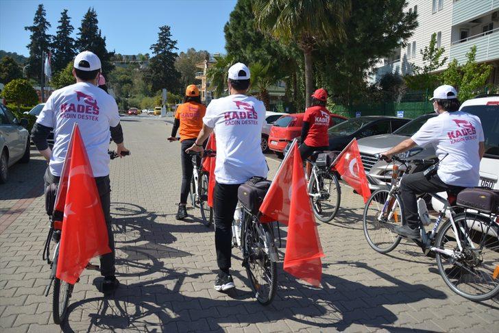 Marmaris'te polislerden "Kadına şiddete hayır" korteji G5