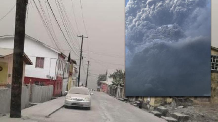 La Soufriere Yanardağı 3’üncü defa patladı  