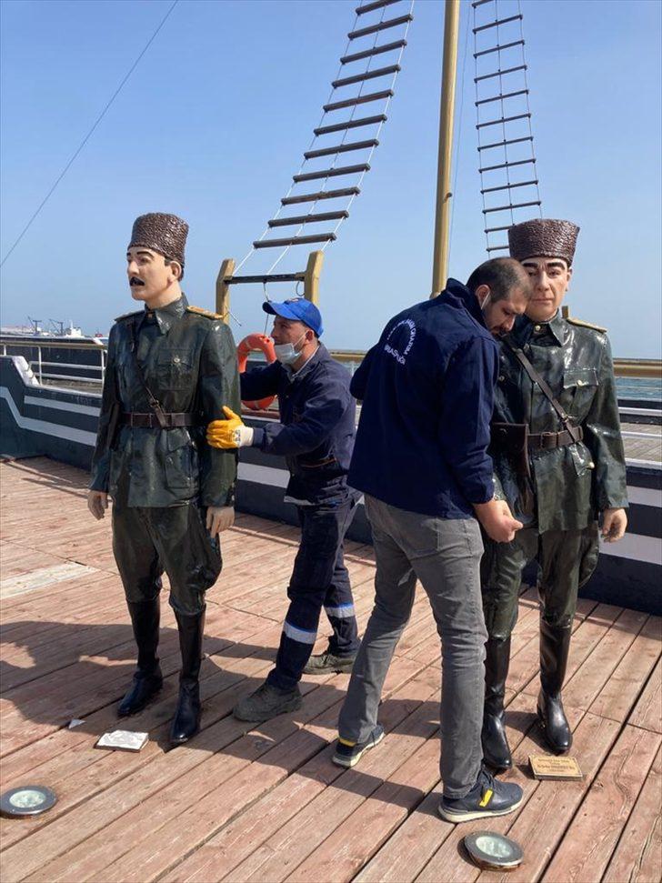 Atatürk'ün Kurtuluş Mücadelesi için Samsun'da ilk adımını attığı Tütün İskelesi onarılıyor G1