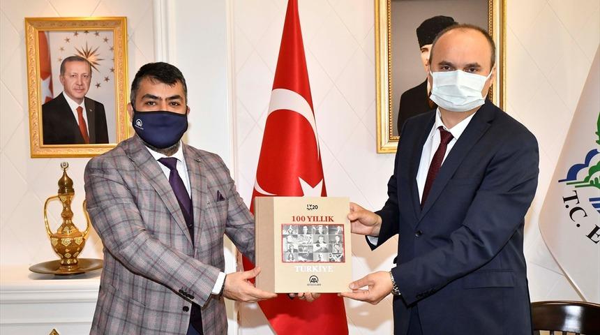 Edirne Valisi Canalp, Anadolu Ajansı Bölge Müdürü Baran'ı kabul etti