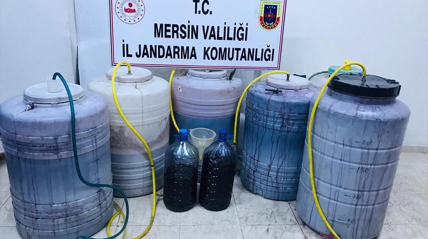 Mersin’de 1184 litre sahte içki ele geçirildi