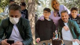 Çağla Şıkel ve çocuklarından Emre Altuğ'a sürpriz doğum günü!