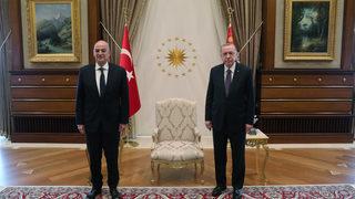 Cumhurbaşkanı Erdoğan, Yunanistan Dışişleri Bakanı Dendias'ı kabul etti