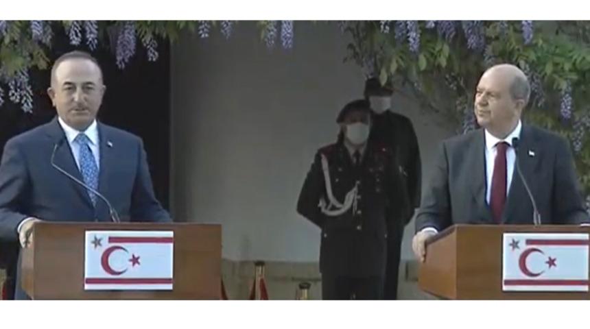 Bakan Çavuşoğlu ve KKTC Cumhurbaşkanı Tatar'dan ortak açıklama