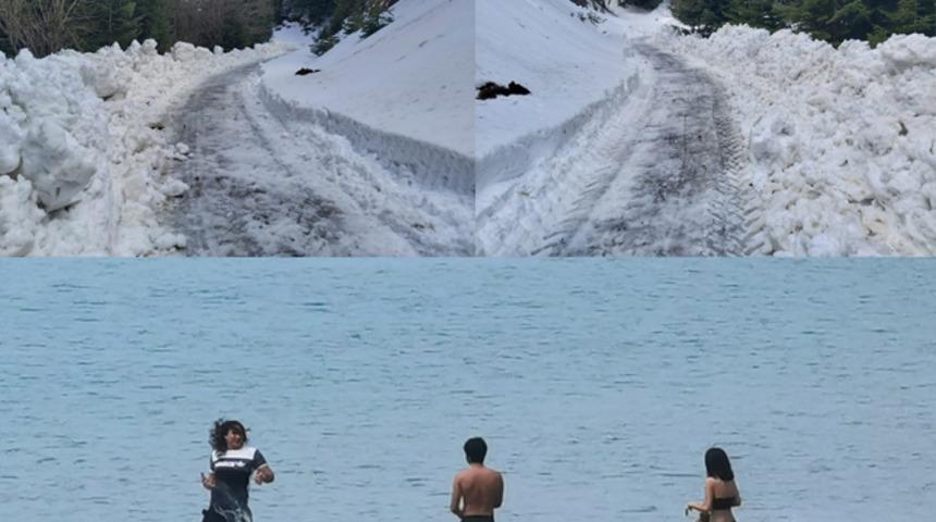 Aydın'da denize girildi, Kastamonu'da kar nedeniyle kapanan yollar açıldı