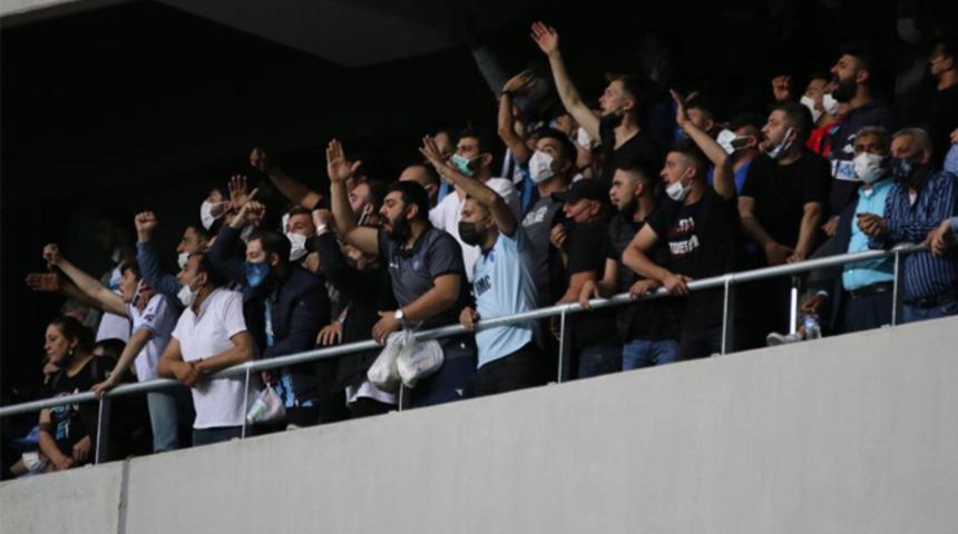 Adana Demirspor maçında maskesiz mesafesiz tezahürat