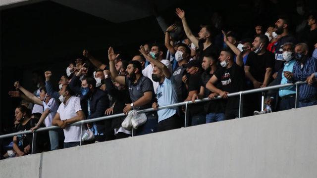 Adana Demirspor maçında maskesiz mesafesiz tezahürat