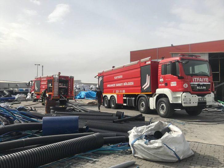 Kayseri'de plastik boru fabrikasında çıkan yangın söndürüldü G1
