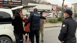 Sarıyer'de kısıtlamada 'markete çıktık' diyen çift cezadan kurtulamadı