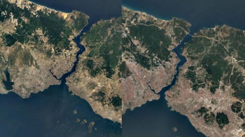 İstanbul'un 36 yıllık değişimi Google Earth'te görüntülendi!