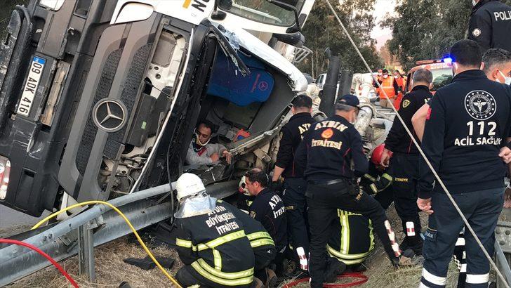 Aydın'da beton pompası devrildi: 1 ölü, 1 yaralı G2
