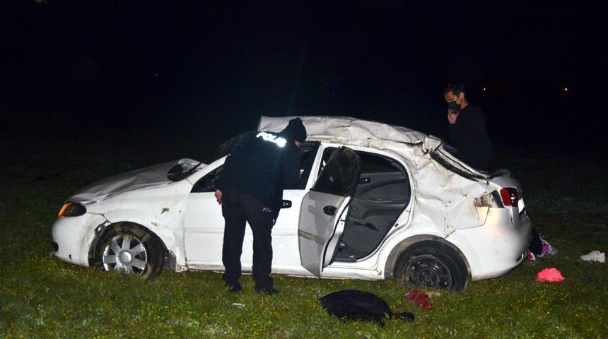 Otomobil takla attı: 1 ölü, 4 yaralı